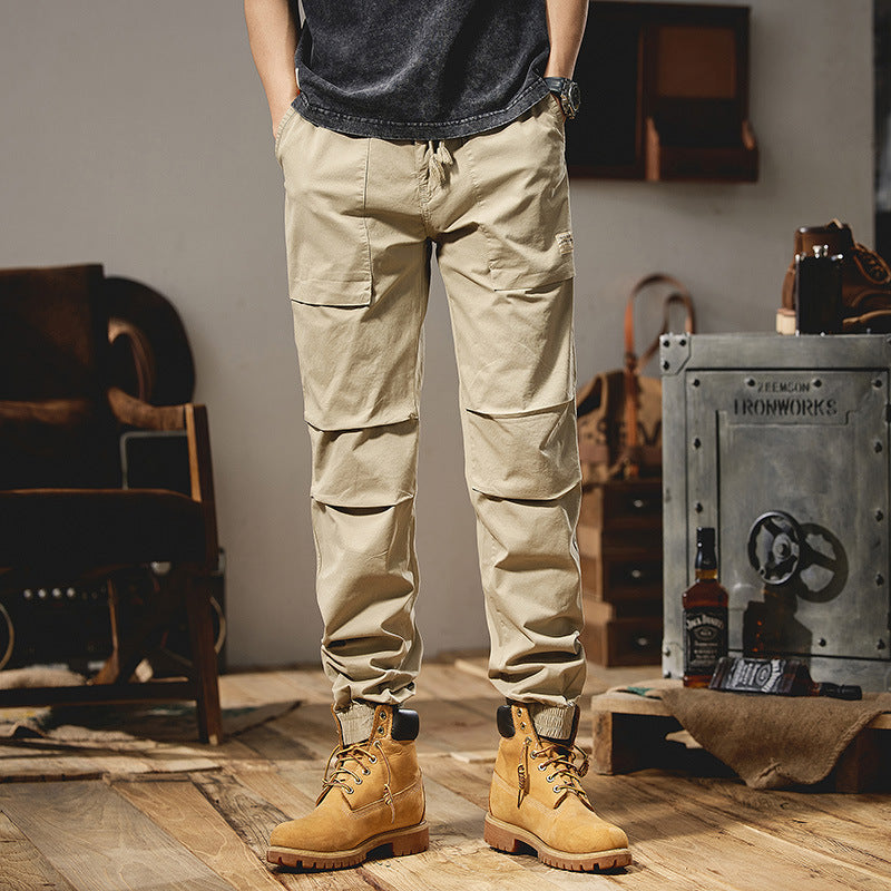 Herren Funktionale Kargo-Joggerhose mit Kniepaneelen, elastischen Bündchen und Mehrfachtaschen Mune Fashion
