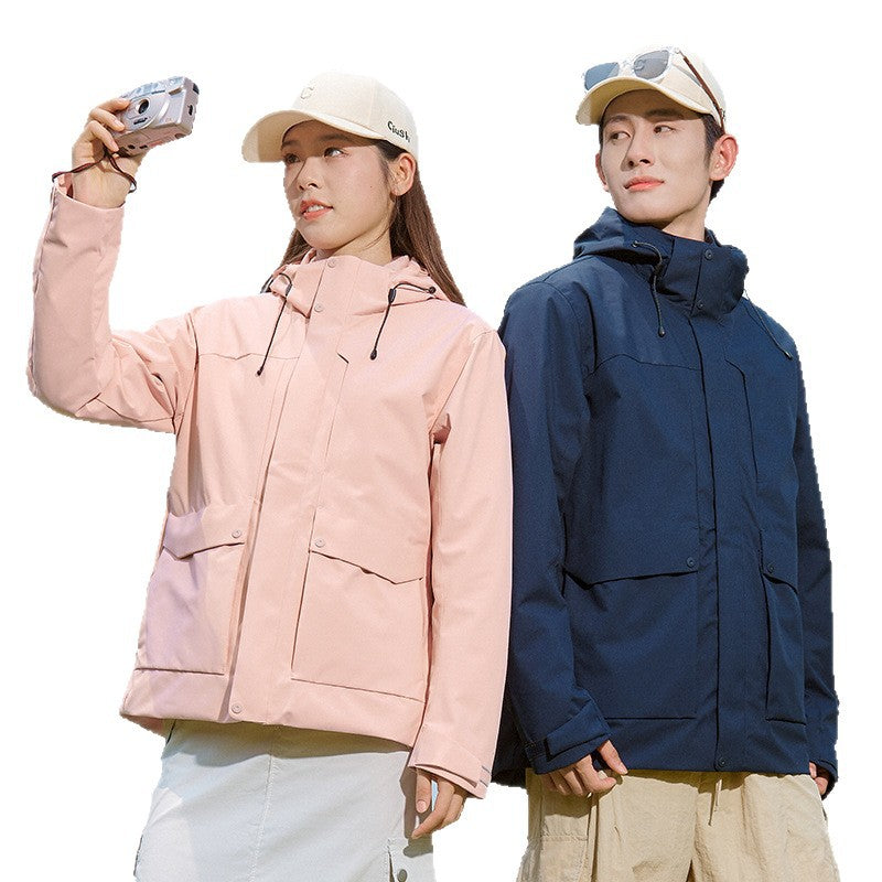 Men's Technical Waterproof Parka Jacket with Adjustable Hood and Multifunctional Pockets Mune Fashion