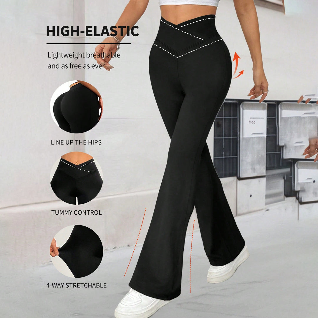 Ladies High-Waisted Yoga Leggings with Tummy Control and 4-Way Stretch Mune Fashion
