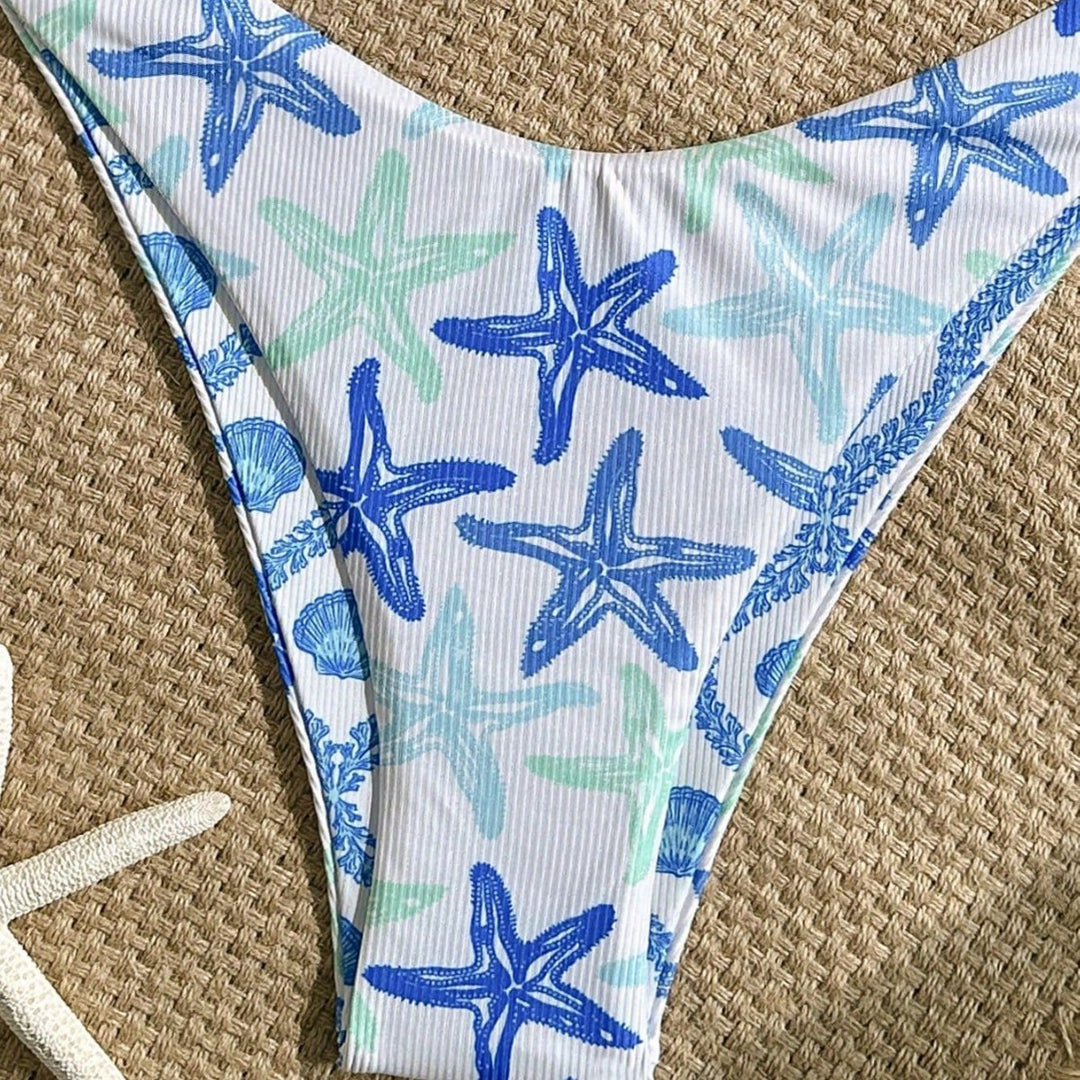 Women Triangle Bikini with Maritime Star Design Mune Fashion