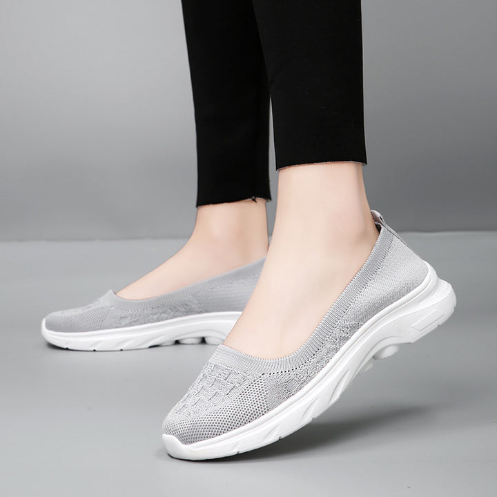 Women's Nano Hybrid Ballerina Sneaker with seamless knit upper material, ergonomic comfort insole, and slip-resistant sole Mune Fashion