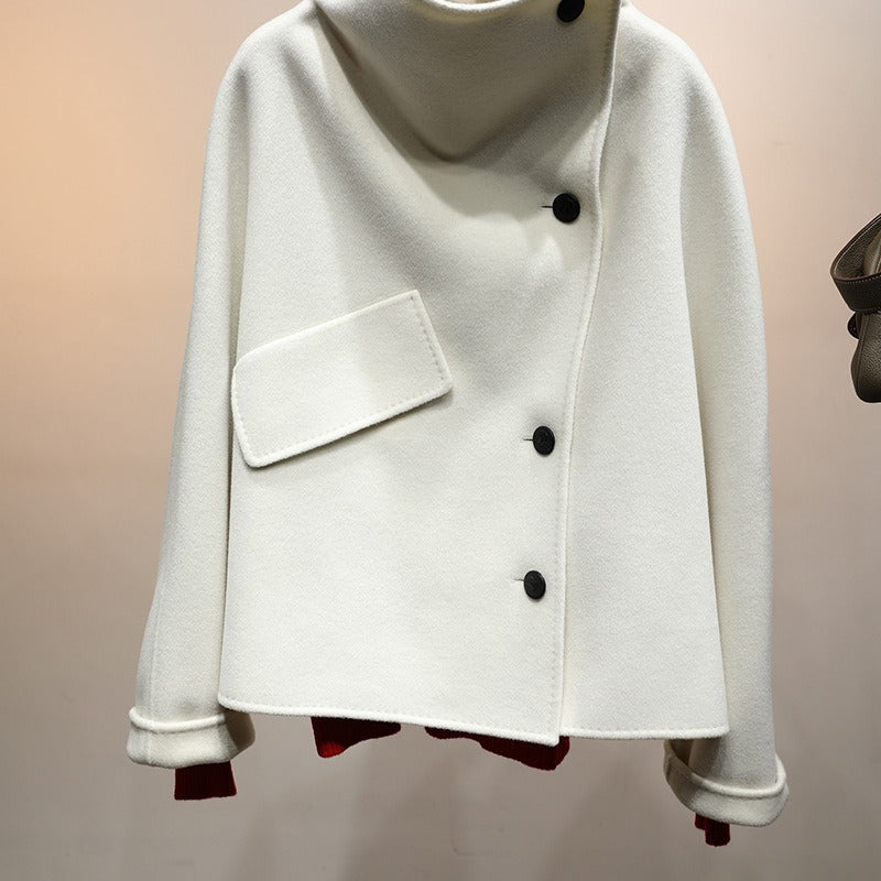 Ladies elegant transitional jacket with high collar Drune