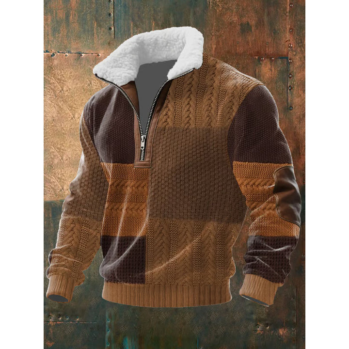 Men's Urban Fleece Pullover with Tree Motif Mune Fashion