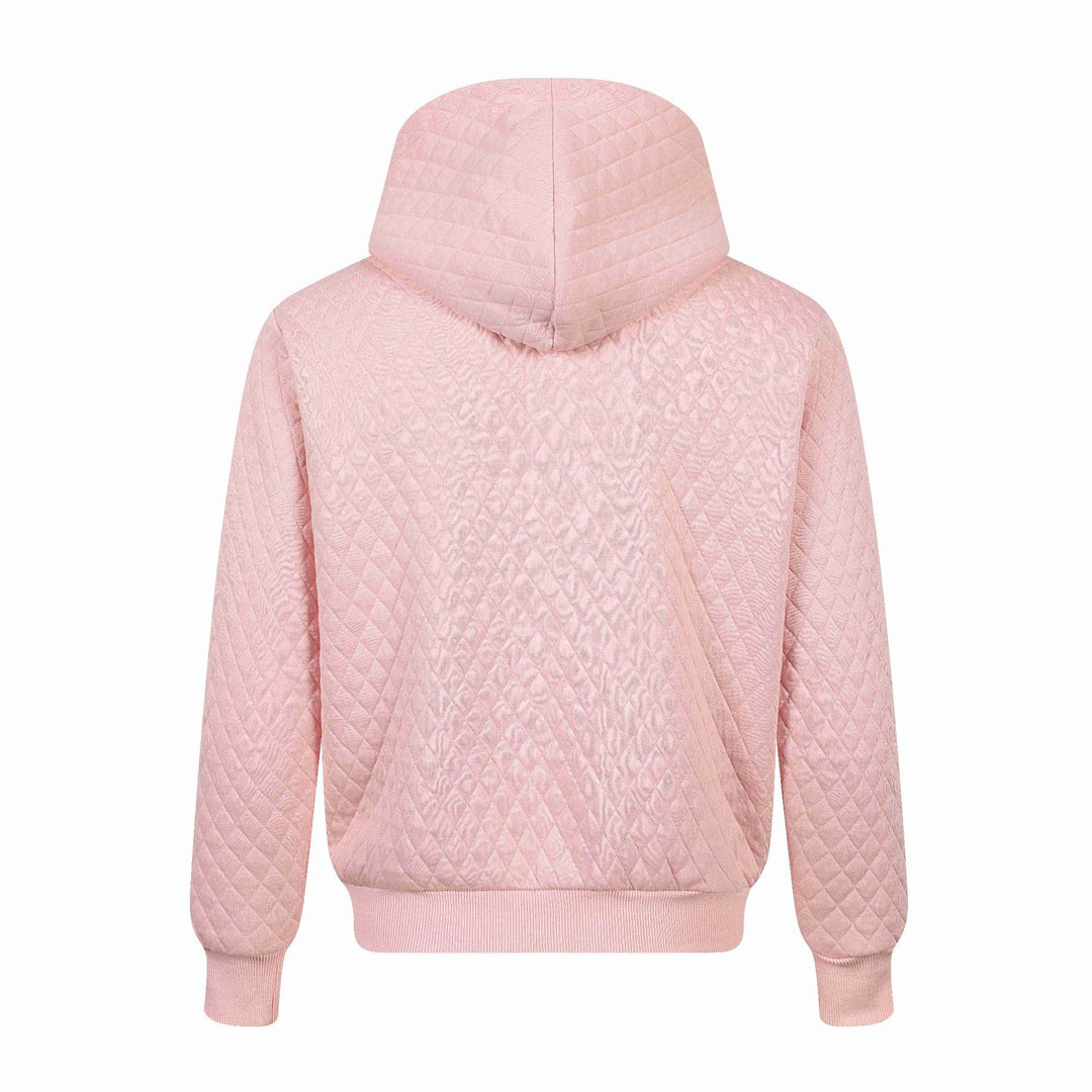 Unisex Quilted Hooded Jacket with Zipper, Kangaroo Pocket and Reflective Tiger Embroidery Mune Fashion