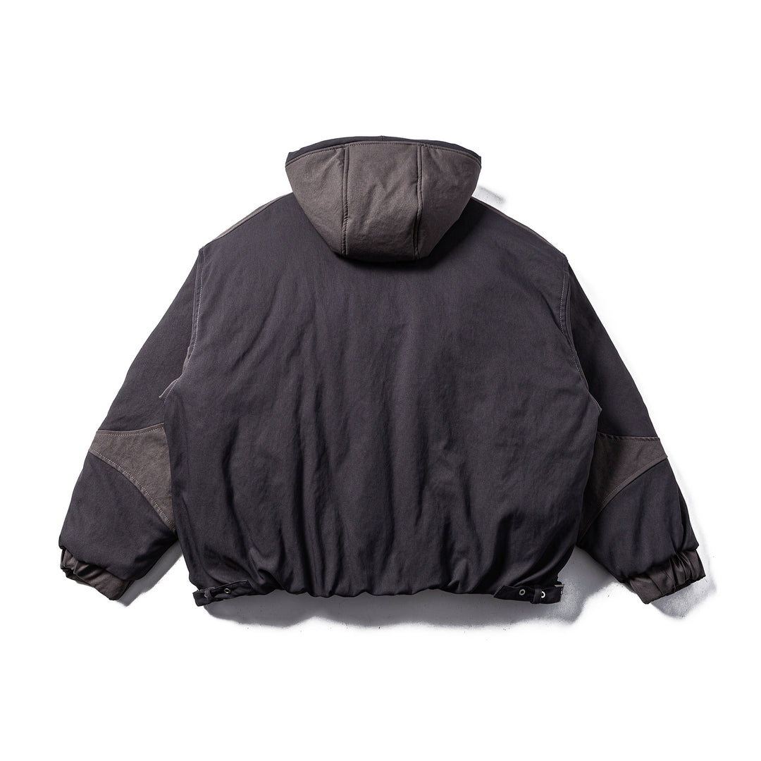 Men's Padded Quilted Hoodie Jacket with Utility Pockets Mune Fashion