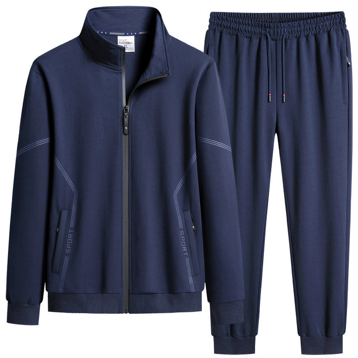 Men's  performance zip-front track jacket and tapered jogger set Mune Fashion