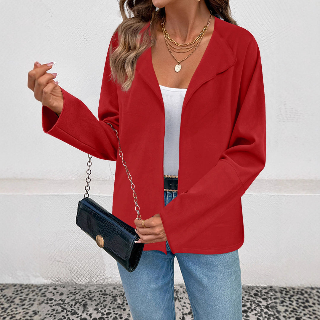 Women's Lightweight Oversized Blazer Coat with Open Cut and Wide Sleeves Mune Fashion