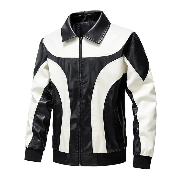 Men's Fashionable Retro Leather Jacket Mune Fashion