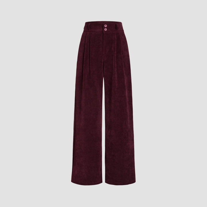 Women's Elegant and Wide Cut Cord Pants Mune Fashion