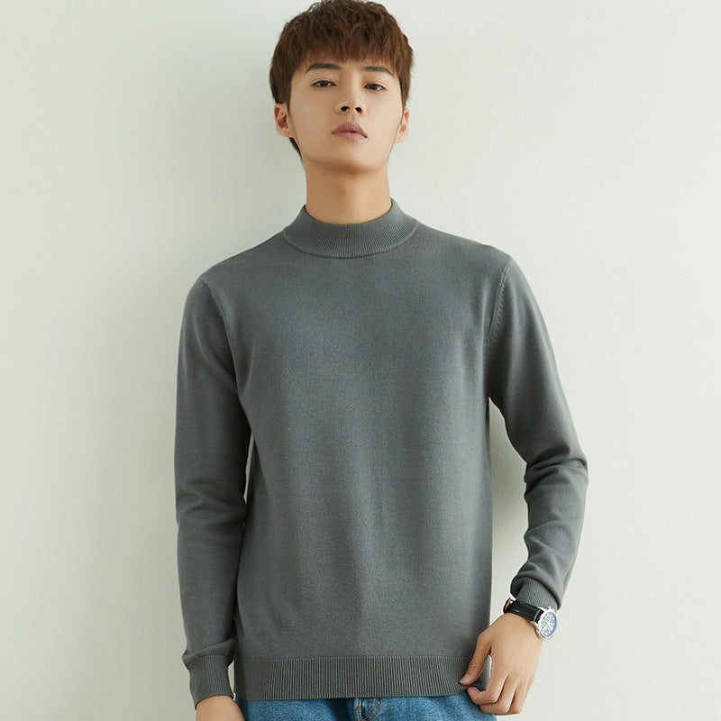 Men's High Neck Pullover in Fine Knit with Slim Fit Mune Fashion