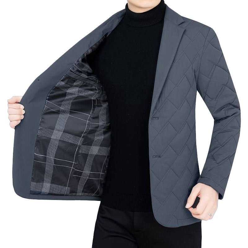 Men's Quilted Business Blazer with Light Thermal Insulation Mune Fashion