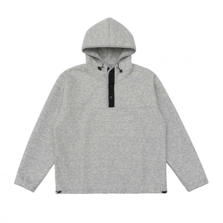 Unisex hoodie with button placket and soft fleece inner lining Mune Fashion