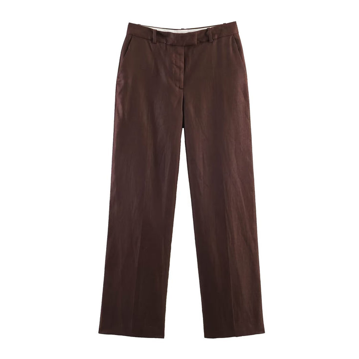 Women's Double-Breasted Blazer with Straight Cut Suit Pants Mune Fashion
