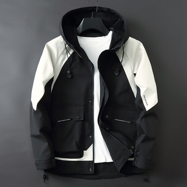 Men's Technical Parka Jacket in Utility Style with Hood, wind and water-repellent shell Mune Fashion