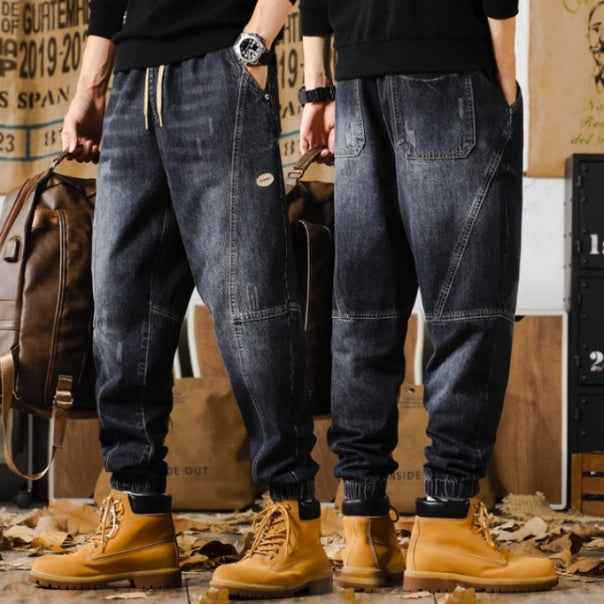 Men Comfortable Denim Jogging Pants Mune Fashion