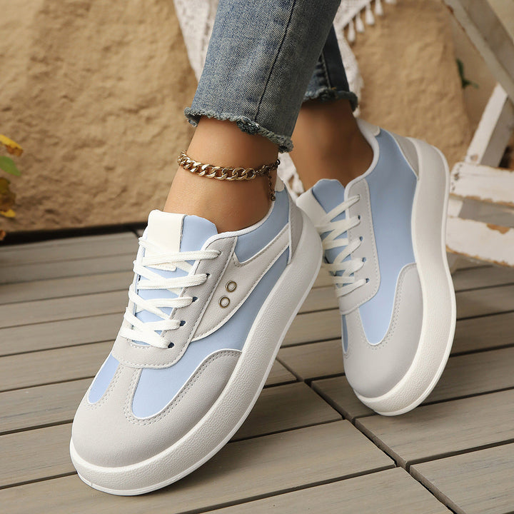 Women’s Platform Sneakers with Sporty Chic and Padded Lining Mune Fashion