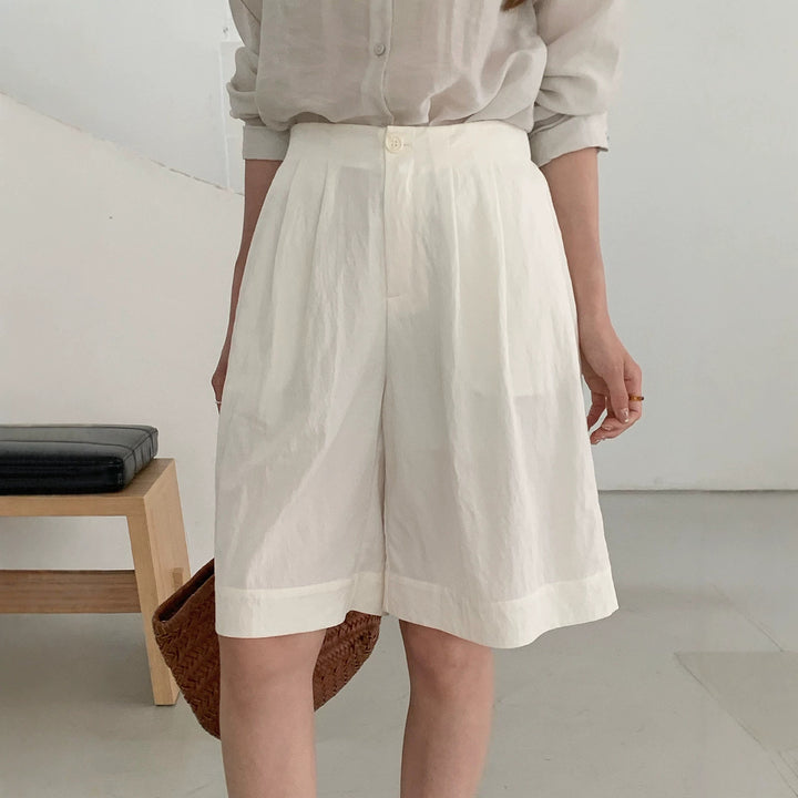 Damen Weite Leinen-Culotte Mune Fashion