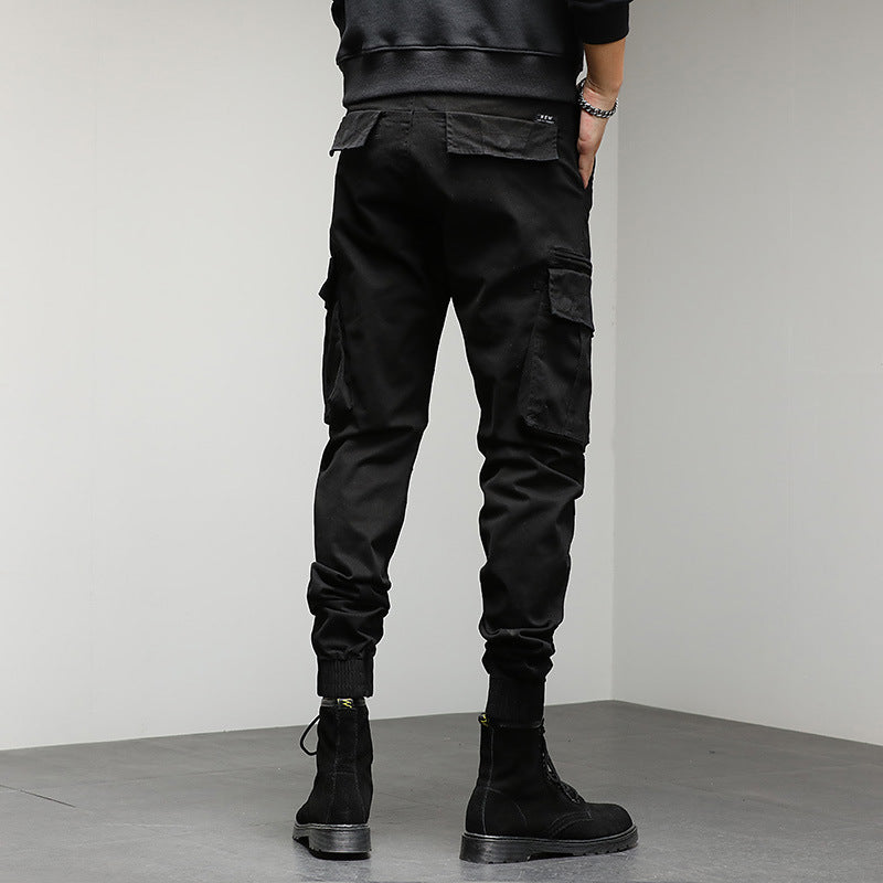 Men's Tactical-Style Cargo Jogger Pants with Multifunctional Pockets and Elastic Cuffs Mune Fashion