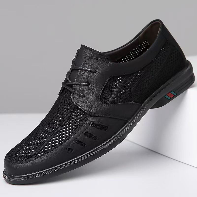 Men Breathable Business Casual Half Shoe with Brogue Elements Mune Fashion