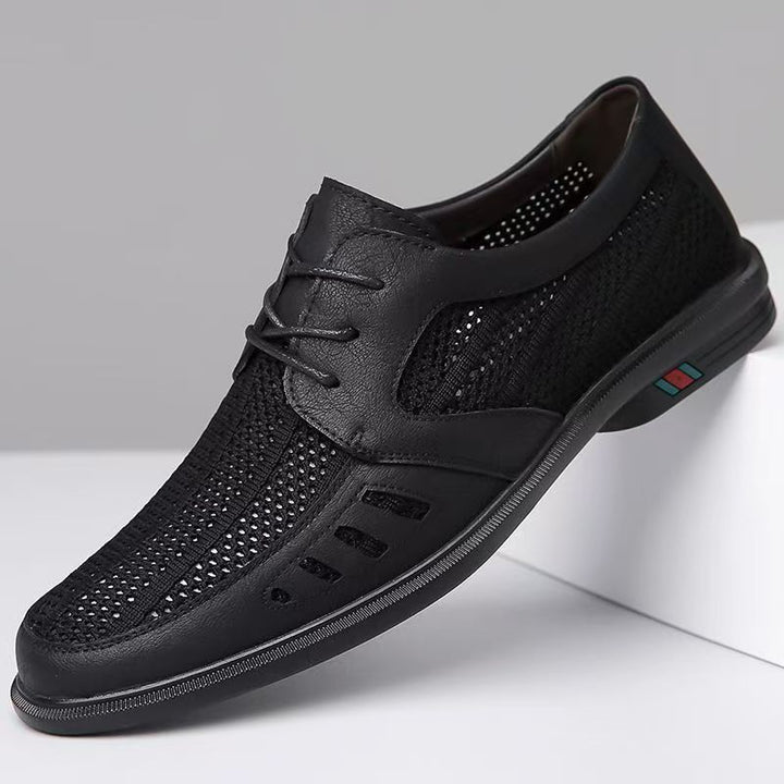 Men Breathable Business Casual Half Shoe with Brogue Elements Mune Fashion