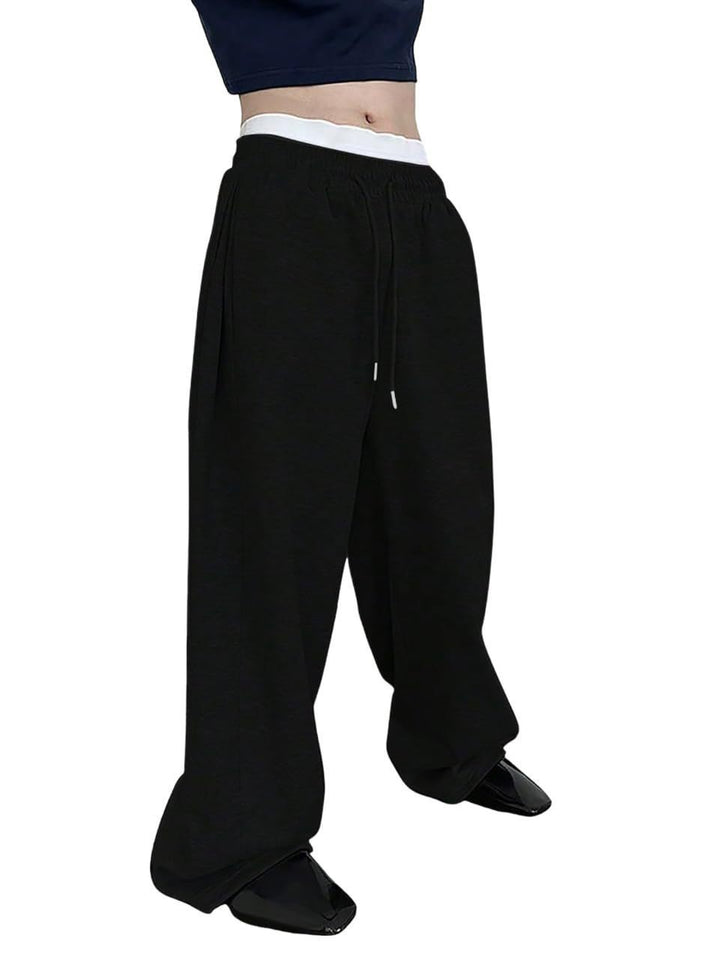 Unisex casual oversized jogging pants with elastic waistband and drawstring Mune Fashion