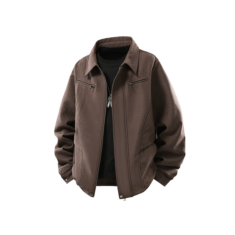 Herren Kurzjacke aus Wollmix mit verdecktem Reißverschluss und Brusttaschen Mune Fashion