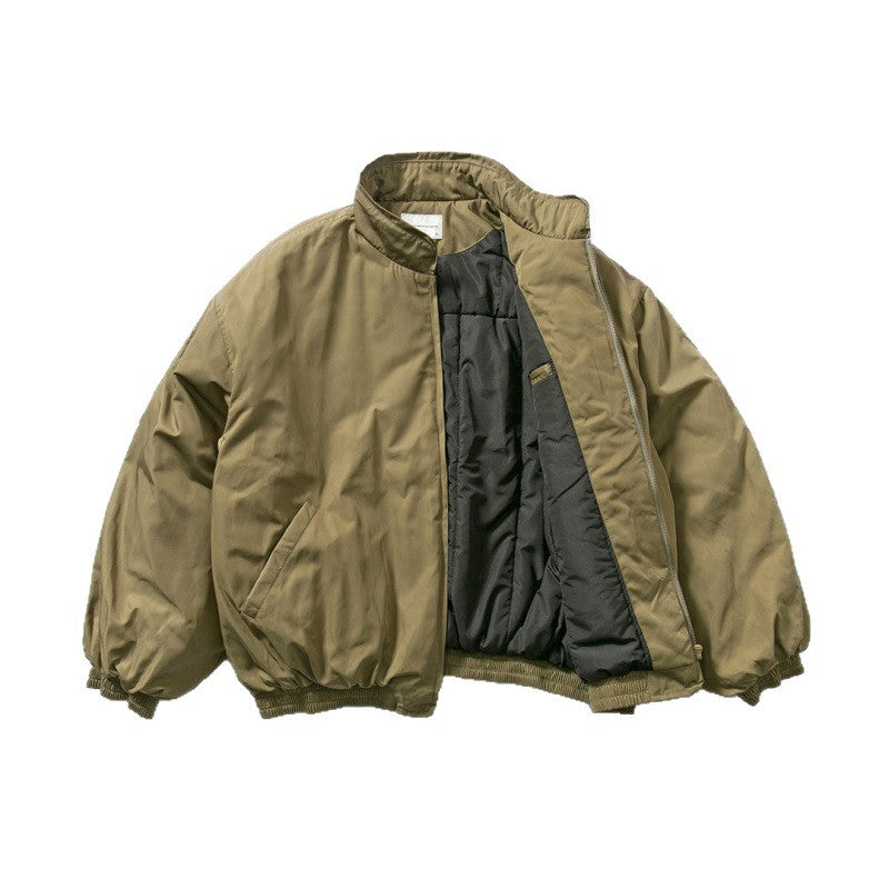 Men's Lightweight Quilted Jacket with High Collar Mune Fashion