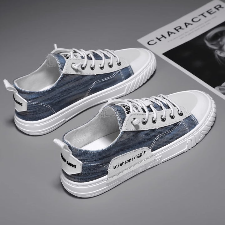 Unisex lightweight retro canvas sneakers with reinforced toe cap and profiled rubber sole Mune Fashion
