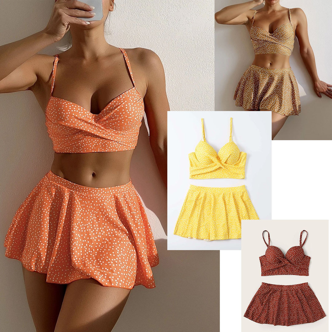 Women's tankini set with playful skirt and padded top Mune Fashion
