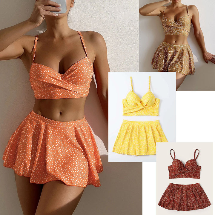 Women's tankini set with playful skirt and padded top Mune Fashion