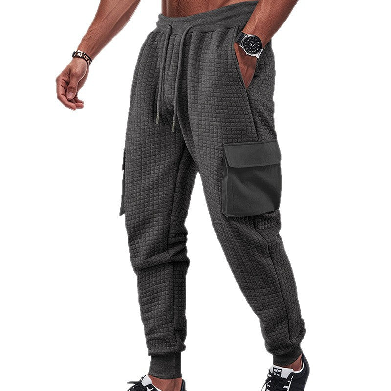 Men's quilted thermo lounge pants with functional pockets, drawstring and elastic waistband Mune Fashion