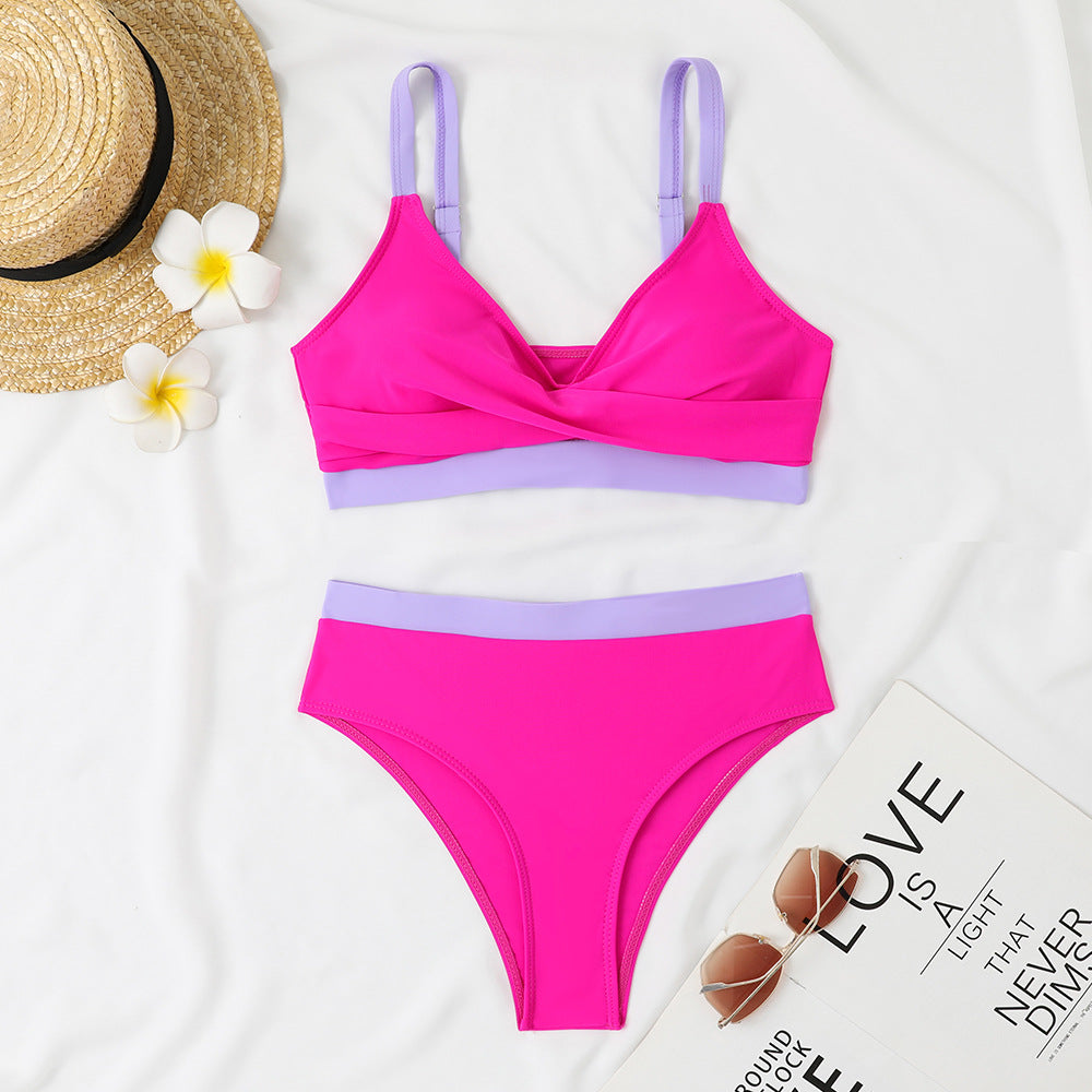 Ladies bikini set with innovative wrap top and high waistband Mune Fashion