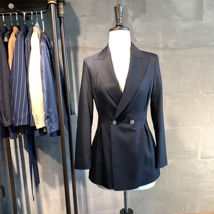 Women Elegant Double Breasted Blazer with Modern Cut Mune Fashion
