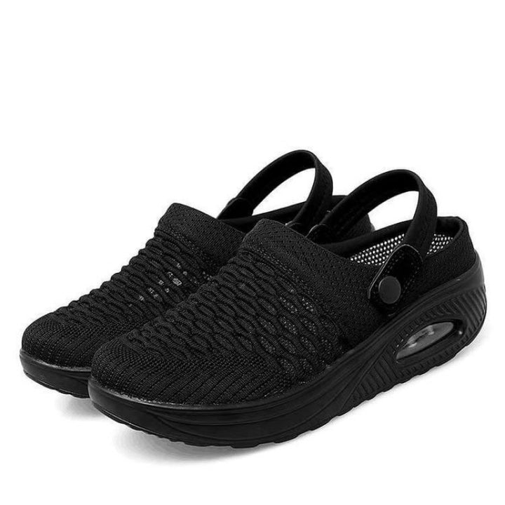 Women's breathable knit slingback sneakers with air cushion sole Mune Fashion