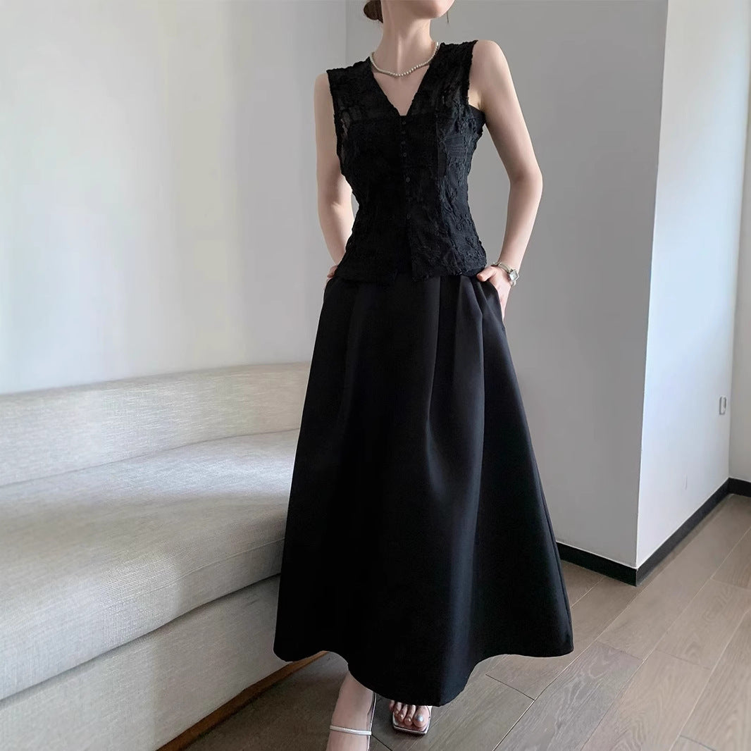 Women's Elegant Maxi Dress with Tailored Cut Mune Fashion