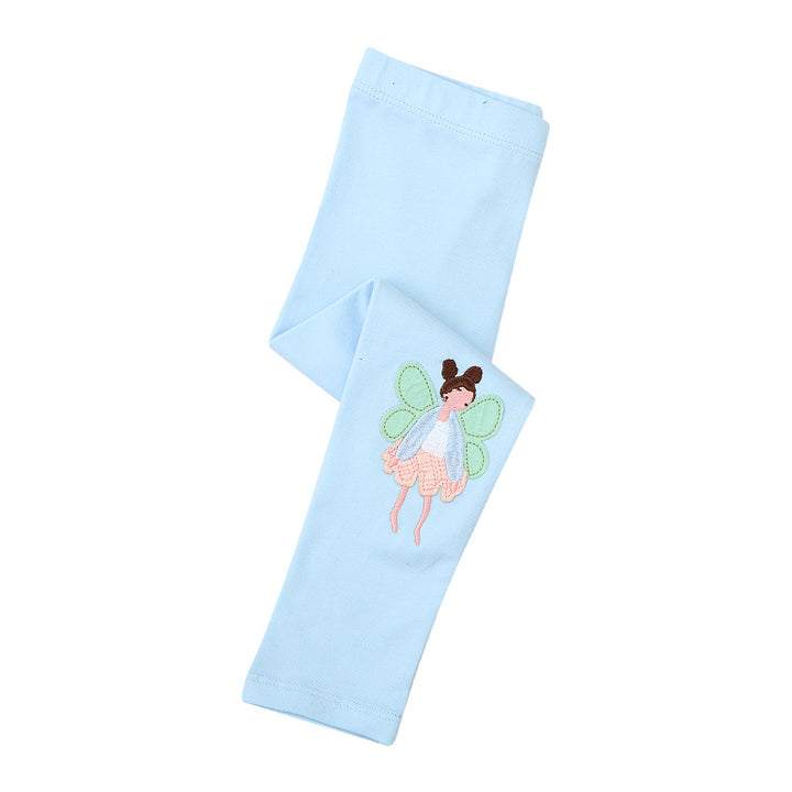 Girls leggings with enchanting fairy appliqués Mune Fashion