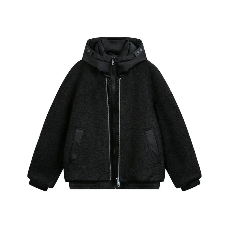 Unisex Oversized Teddy-Fleece Winter Jacket with Removable Hood Mune Fashion