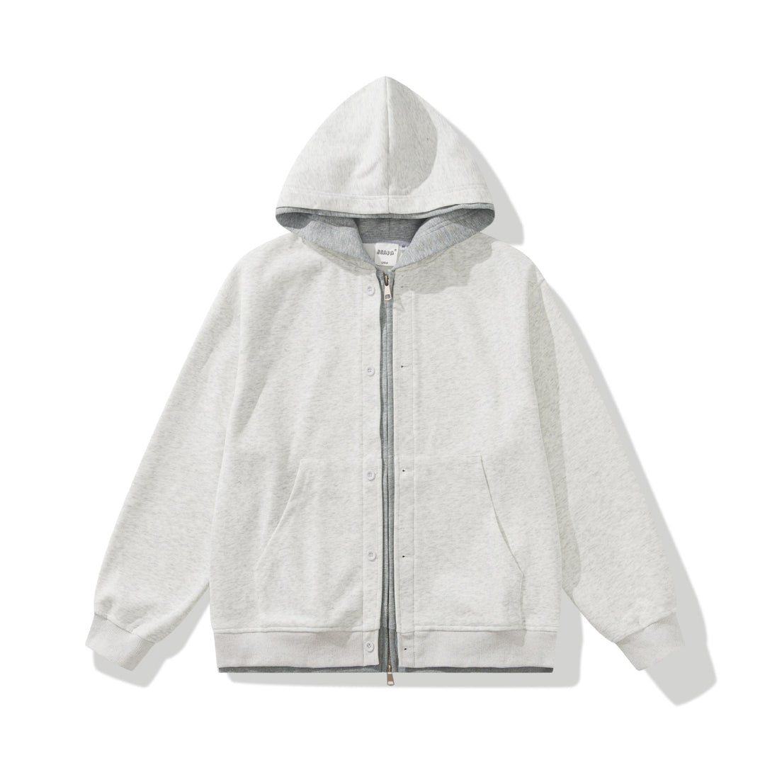 Unisex Boxy-Hooded Zip Jacket made of French Terry Mune Fashion