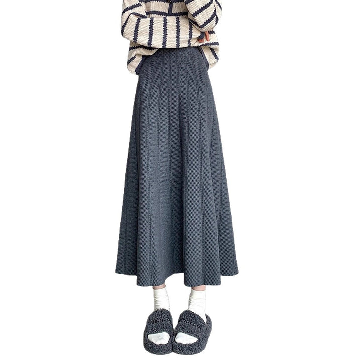 Women Wide Cut Knit Skirt Mune Fashion
