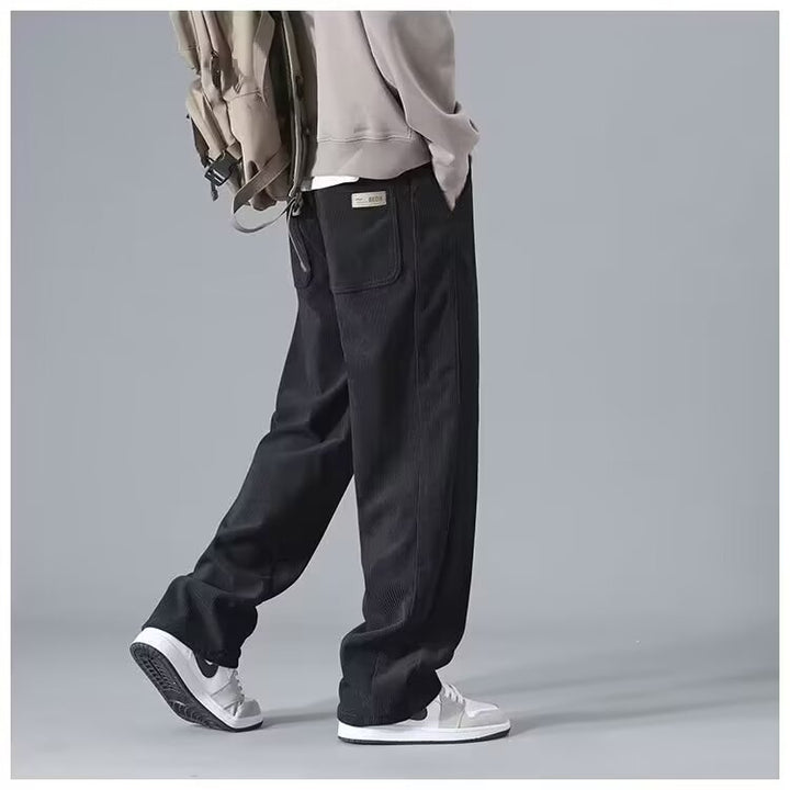 Men's Casual Corduroy Jogging Pants with Comfort Waistband Mune Fashion