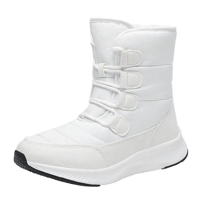 Ladies thermal snow boots with quilted insulation, teddy lining, and grippy profile sole Mune Fashion