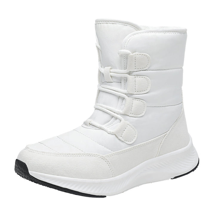 Ladies thermal snow boots with quilted insulation, teddy lining, and grippy profile sole Mune Fashion
