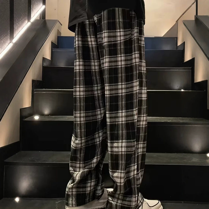 Men's Comfortable Checked Leisure Pants Mune Fashion