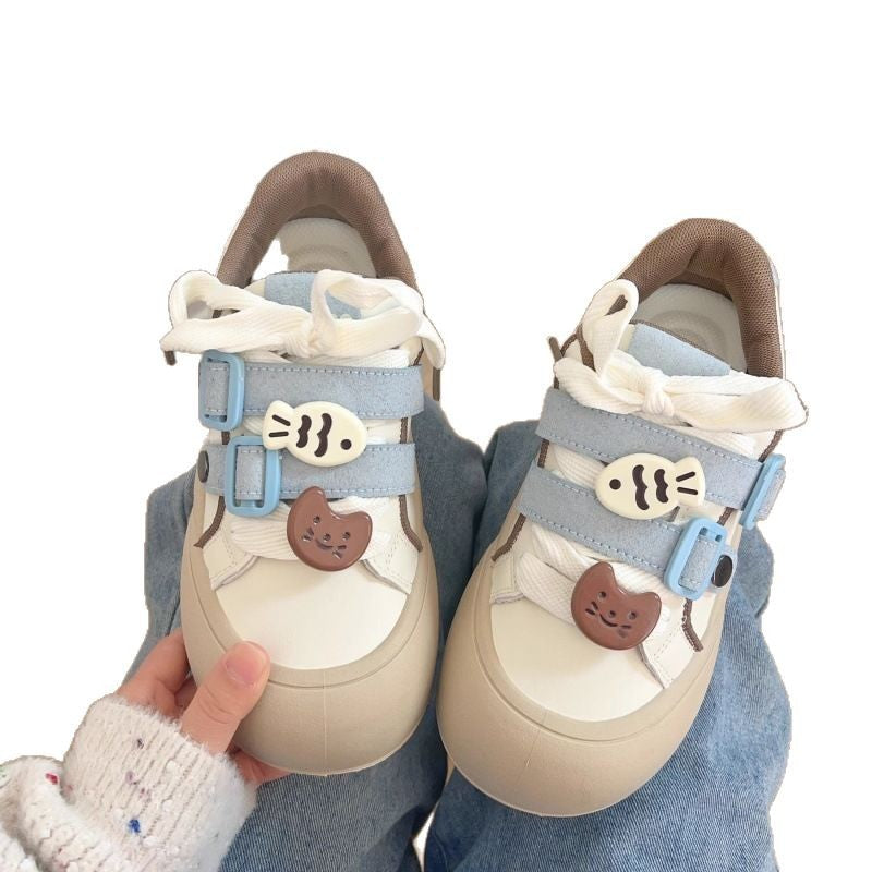 Women Playful Sneakers with Animal Appliqués and Comfortable Velcro Closure Mune Fashion
