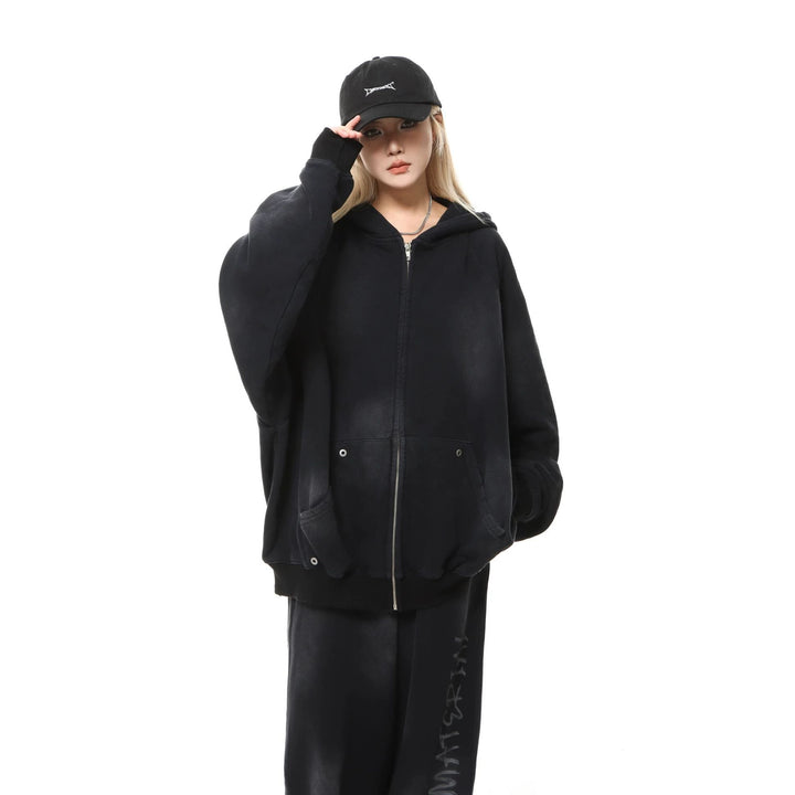 Unisex oversized hoodie with tie-dye wash and statement rear print Mune Fashion