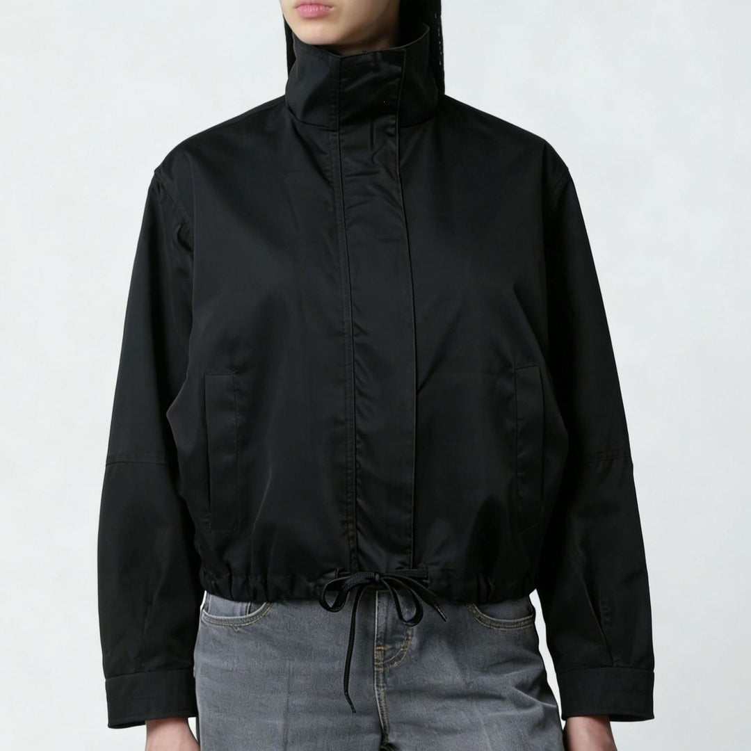 Ladies' Fashion Jacket with Stand-up Collar