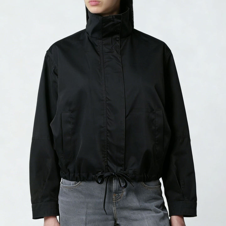 Ladies' Fashion Jacket with Stand-up Collar