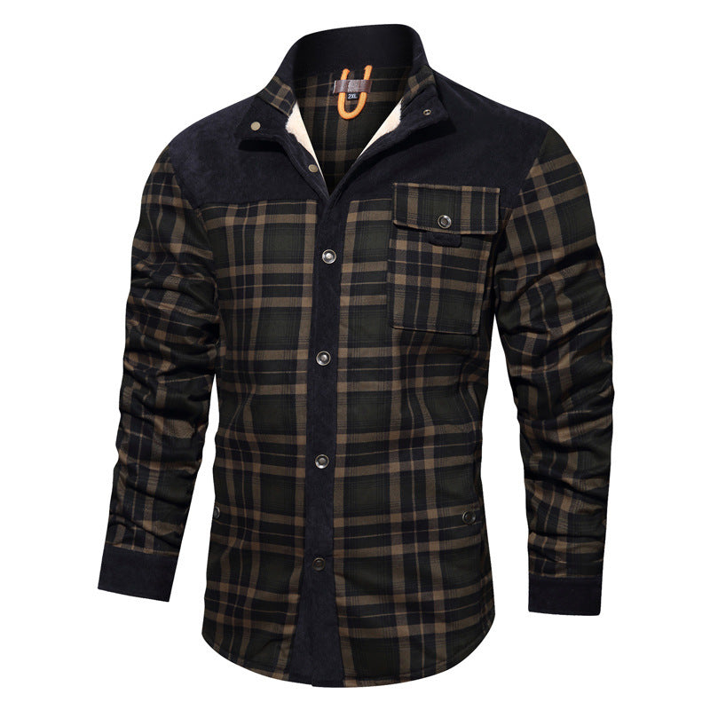 Men's Checkered Shirt Jacket Mune Fashion