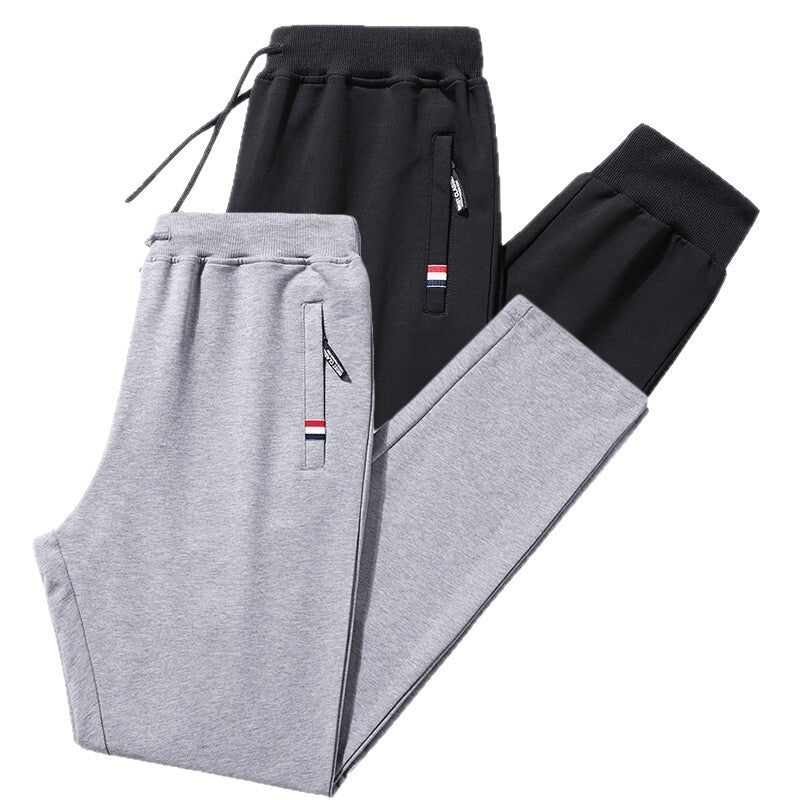 Men's tapered joggers with drawstring, zip pocket & ribbed cuffs Mune Fashion