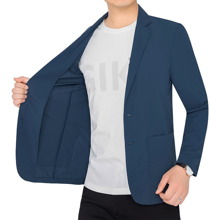Men Unstructured Stretch ReisMune Fashionlazer with Applied Pockets Mune Fashion